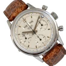  Heuer Carrera 12 Dato Chronograph silver dial 1967's  