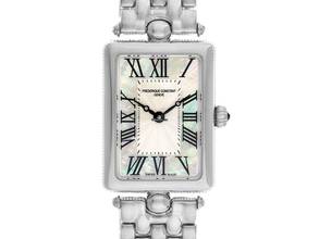 Thumbnail von Frederique Constant Art Deco Carree Stahl Perlmutt Quarz Armband Stahl Ref. FC-200MPW2AC6B Full Set Neu