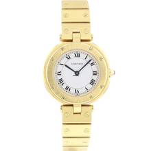  Cartier Santos Ronde Vendome Gold Quartz  