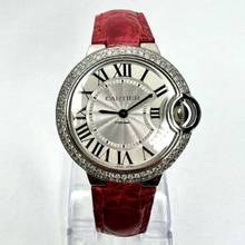 Thumbnail von Cartier Ballon Bleu 33mm Quartz 33mm Steel 1.17TCW DIAMOND Watch </h1>