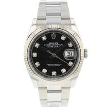  Rolex Datejust 36 Fluted Oyster Black Diamond Dial </h1> 