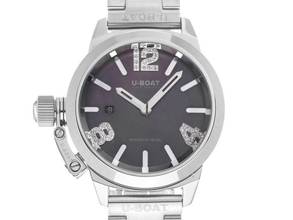  U-Boat Classico Lady Black Diamanten Perlmutt Ref.8899 Full Set Neu 
