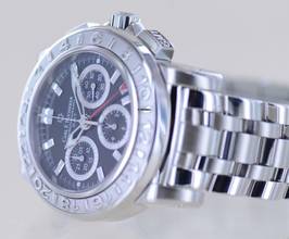 Thumbnail von Bucherer Patravi Chronograph GMT Automatic Stahl Black Steel 42mm Stahlband B+P </h1>