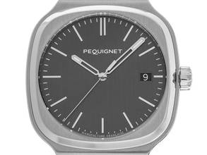  Pequignet Concorde Charcoal Grey Dial Stahl Automatik Armband Stahl Ref.9040443 Box&Pap. Full Set Neu 