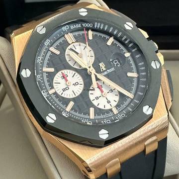 Audemars Piguet Royal Oak Offshore Chronograph 2018 TOP unpolished Box&Papers unpoliert 44mm </h1>