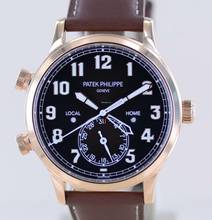 Thumbnail von Patek Philippe Calatrava Pilot Travel Time 18K Roségold Cal 324 brown Dial Luxusuhr B+P </h1>