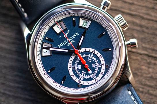  Patek Philippe Annual Calendar Chronograph Annual Calendar | 5960G | Full Set 2022 | blue dial | White gold 