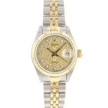 Thumbnail von Rolex Lady-Datejust 26 Steel Gold Jubilee Fluted Champagne Diamond Logo Dial </h1>