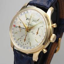  Sinn Triple Date Chronograph Vintage 1960 Gold 14k/585 by Gallet RARE 