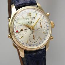 Thumbnail von Sinn Triple Date Chronograph Vintage 1960 Gold 14k/585 by Gallet RARE