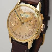 Thumbnail von Ulysse Nardin Triple Date Chronograph Vintage from around 1940 Gold 18k/750 RARE