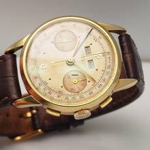Thumbnail von Ulysse Nardin Triple Date Chronograph Vintage from around 1940 Gold 18k/750 RARE