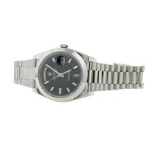Thumbnail von Rolex Day-Date Platinum Black Baguette Dial