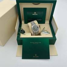Thumbnail von Rolex Datejust 36 126284RBR 2024 palm diamond bezel discontinued green grün unworn </h1>