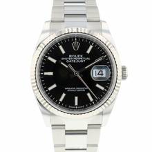  Rolex Datejust 36 Oyster Fluted Black Dial </h1> 