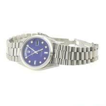 Thumbnail von Rolex Day-Date Blue Big Diamond Dial Platin Rare Reference Ref.18026 </h1>
