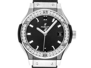 Thumbnail von Hublot Classic Fusion Quartz Black Titan Diamanten Ref.581.NX.1470.RX.1104 Full Set Ungetragen