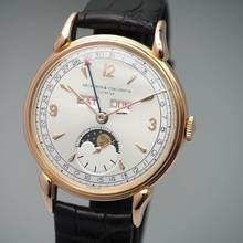 Thumbnail von Vacheron Constantin Classic Triple Calendar Moon Vintage 1952 Ref: 4240L Gold18k/750 serviced by Vacheron