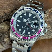 Thumbnail von Rolex GMT-Master II Weißgold DIAMANTLÜNETTE After-Market - FULL SET 2015 - Ref. 116719BLRO </h1>