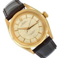 Thumbnail von Rolex Oyster Perpetual 34 6285 Chronometer Ivory dial gold 18KT 1954’s </h1>