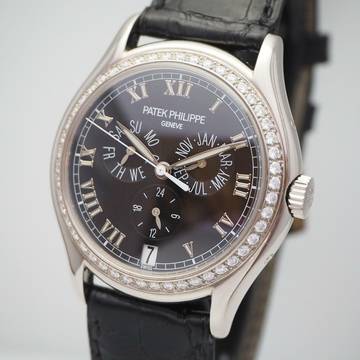  Patek Philippe Annual Calendar WhiteGold 18k/750 Ref. 5035 Diamond-set Box+docs 