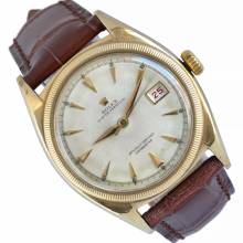 Thumbnail von Rolex Datejust 36 Oyster Perpetual Datejust 6075 Ovettone Ivory dial very rare 1950's </h1>