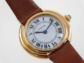 Thumbnail von Cartier Vendome 18 Karat Gelbgold Vendome Paris Handaufzug Damenuhr 26 mm Rarität 70 er Jahre </h1>