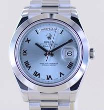 Thumbnail von Rolex Day-Date II Platin PT Polished bezel 41mm Ice blue Luxusuhr Top </h1>