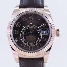 Thumbnail von Rolex Sky-Dweller Roségold Chocolate Dial Herrenuhr 42 mm B+P GMT