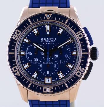  Zenith El Primero Stratos Flyback Americas 18K Roségold Chronograph Flyback 45,5mm B+P  