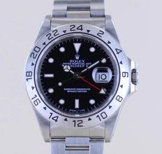  Rolex Explorer II 16570 black Dial Tritium schwarz Klassiker S-Serie GMT 1995 B+P </h1> 