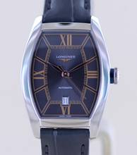  Longines Evidenza Dresswatch Grey roman Dial Automatic Tonneau B+P Neu 