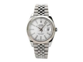 Thumbnail von Rolex Datejust 41 Edelstahl Weißgold 126334 Weiß Jubile-Band </h1>