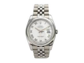  Rolex Datejust 36 Ref. 116200 Weiß römisch Jubile-Band  