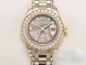 Thumbnail von Rolex Lady-Datejust Pearlmaster 29mm 80298 Tridor 750 Diamanten Perlmutt Automatik Lady 18kt Gold </h1>