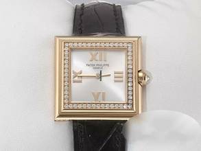 Thumbnail von Patek Philippe Gondolo Lady 4868 Rosegold 750 Diamanten 2008 Leder Damen Damenuhr 18kt Rose Gold </h1>