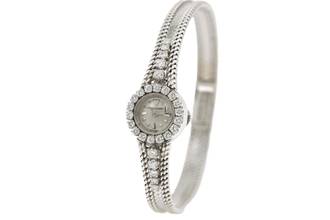  Jaeger-LeCoultre Classic Vintage Cocktail Watch 18K Gold Diamonds 