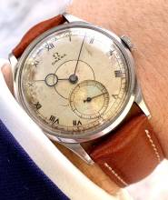  Omega Classic Vintage 37mm Oversize Jumbo Art Deco ck 2181 Pontifex Hands Bullseye Dial EXTRACT 2181 
