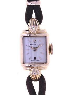  Movado Ladies NOS 18 k Rose Gold 1950s 