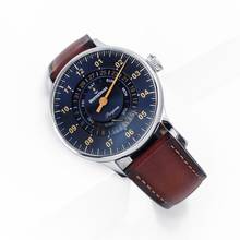 Thumbnail von Meistersinger Pangaea Day Date Herrenuhr - Stahlblau mit Gold PDD917G