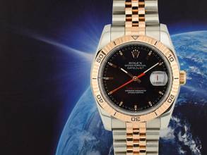 Thumbnail von Rolex Datejust Turn-O-Graph 36mm Turnograph 116261 Steel & Rose Gold Black Dial Service Rolex