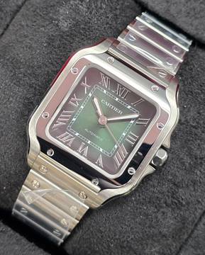  Cartier Santos de Cartier WSSA0061 - Medium - Green Dial Unworn/New Condition - Full Set 5/2026 