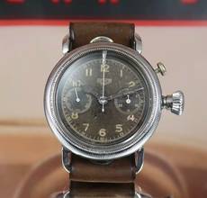  Heuer SUPER RARE OVERSIZE PILOT'S CHRONO FROM THE 30'S VINTAGE 