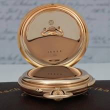 Thumbnail von A. Lange & Söhne Full Set ¼ Repetition Taschenuhr Original Box Garantiekarte 14k Gold 1885 Exzellente Zustand mit Museums-Zertifikat