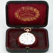 Thumbnail von Patek Philippe Gondolo Mint 56mm Chronometro Gondolo 18k Gold mit Original-Box um 1914. Full Set Box und Papiere