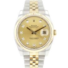 Thumbnail von Rolex Datejust 36 Steel Gold Jubilee Fluted Champagne Diamond Dial </h1>