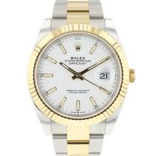 Thumbnail von Rolex Datejust 41 Steel Gold Oyster Fluted White Dial NEW '23 </h1>