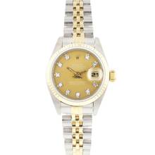 Thumbnail von Rolex Lady-Datejust 26 Steel Gold Jubilee Fluted Champagne Diamond Dial