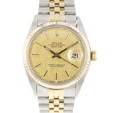  Rolex Datejust 36 Steel Gold Jubilee Fluted Linen Dial </h1> 