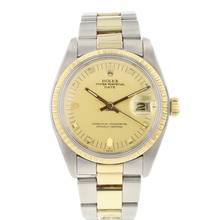 Thumbnail von Rolex Oyster Perpetual Date 34MM Steel Gold Champagne Dial </h1>